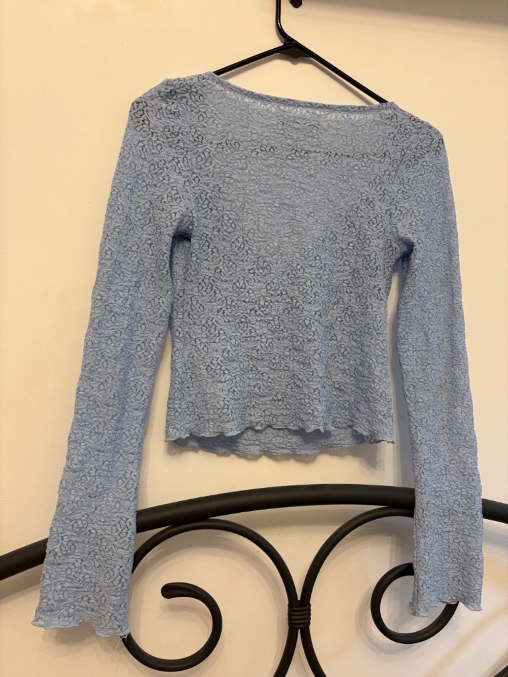 Urban Outfitters Kimchi Blue Quinn Lace Y2K Top Long Sleeve Babydoll Small - Picture 3 of 7